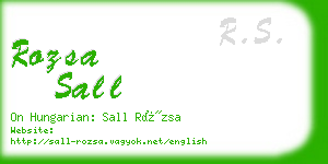rozsa sall business card